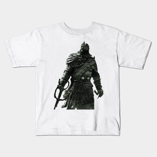 Viking Warrior Goes to War Kids T-Shirt by DesignsbyZazz